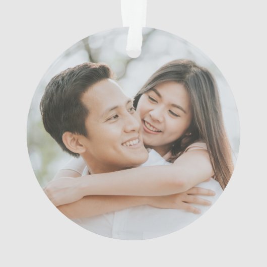 1年目のポインセチア婚約したフローラのクリスマス オーナメント (裏面)