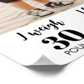 1年目のモダンフォトマイルストーンのサイン ポスター (角)