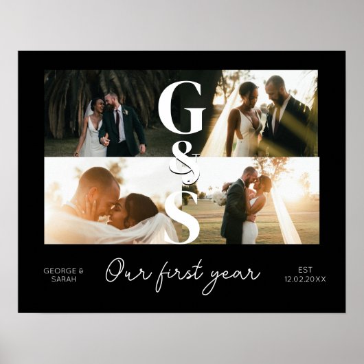 1年目の一緒結婚に5年記念写真 ポスター (正面)