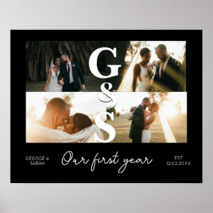 1年目の一緒結婚に5年記念写真 ポスター