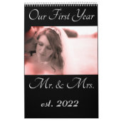 1年目の写真結婚の カレンダー (カバー)