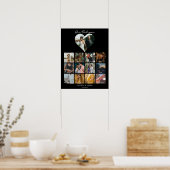 1年目の写真記念ギフトカレンダー12か月 ポスター (キッチン)