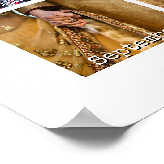 1年目の写真記念ギフトカレンダー12か月 ポスター (角)