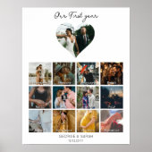 1年目の写真記念ギフトカレンダー12か月 ポスター (正面)