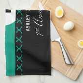 1年目の従業員をパーソナライズ キッチンタオル (四つ折り)