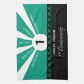 1年目の従業員をパーソナライズ キッチンタオル (縦)