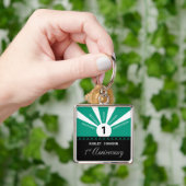 1年目の従業員をパーソナライズ キーホルダー (手)