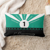 1年目の従業員をパーソナライズ ランバークッション (ブランケット)