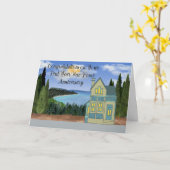 1年目の新しいホームアニバーサリー カード (黄色い花)