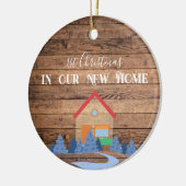 1年目の新しいホーム – 年 – パーソナライズ セラミックオーナメント (左)