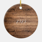 1年目の新しいホーム – 年 – パーソナライズ セラミックオーナメント (裏面)