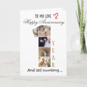 1年目の結婚記念写真カード カード (正面)