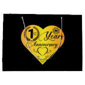 1年目の記念日ハート ラージペーパーバッグ (裏面)