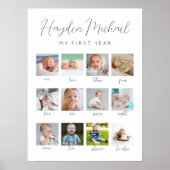 1年目の誕生日写真のサイン ポスター (正面)