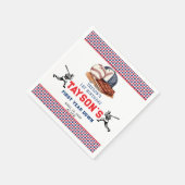 1年目を終える野球1回目の誕生日パーティー スタンダードカクテルナプキン (角)