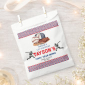 1年目を終える野球1回目の誕生日パーティー フェイバーバッグ (クリップ留めされた状態)