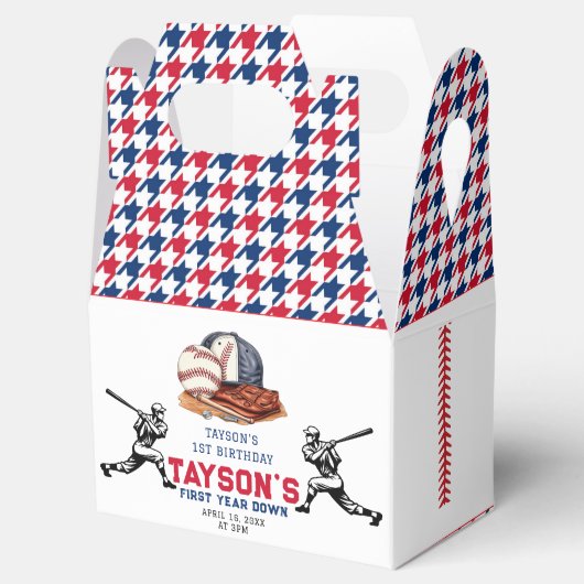 1年目を終える野球1回目の誕生日パーティー フェイバーボックス (オープン)