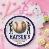 1年目を終える野球1回目の誕生日パーティー ペーパープレート (パーティー)