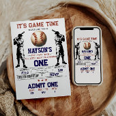 1年目を終える野球1回目の誕生日パーティー 招待状