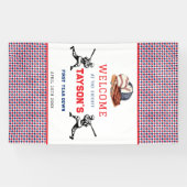 1年目を終える野球1回目の誕生日パーティー 横断幕 (横)