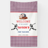 1年目を終える野球1回目の誕生日パーティー 横断幕 (縦)