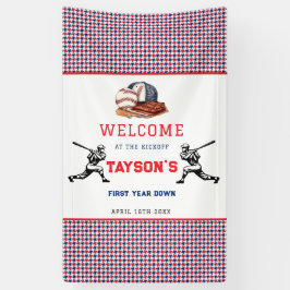 1年目を終える野球1回目の誕生日パーティー 横断幕