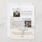 1年目を迎える家族の写真1年目を思い出いっぱいの シーズンカード (裏面)