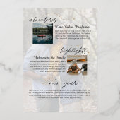 1年目を迎える家族の写真1年目を思い出いっぱいの 箔シーズンカード (裏面)