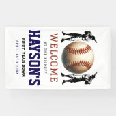 1年目を迎える野球1回目の誕生日へようこそ 横断幕 (横)