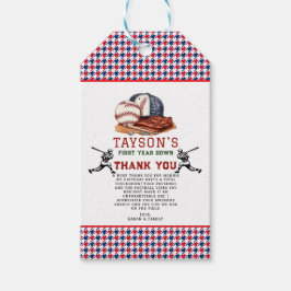 1年目を迎える野球・1年目の誕生日 ギフトタグ