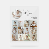 1年目エレガントのコラージュのカスタム写真 アクリルサイン (正面)