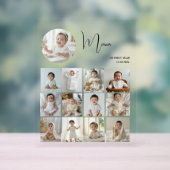 1年目エレガントのコラージュのカスタム写真 アクリルサイン (ニュートラル)