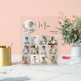 1年目エレガントのコラージュのカスタム写真 アクリルサイン