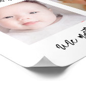 1年目コンテンポラリーの誕生日写真のサイン ポスター (角)