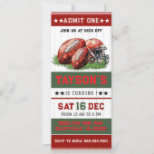 1年目ダウンサッカーチケット1回目の誕生日パーティー 招待状 (正面)