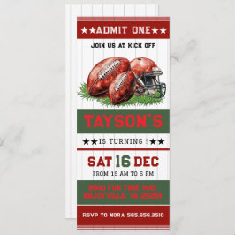 1年目ダウンサッカーチケット1回目の誕生日パーティー 招待状