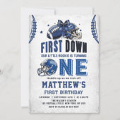 1年目ダウンサッカーファースト誕生日招待状 招待状 (正面)