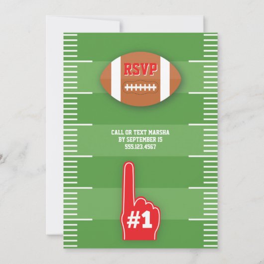 1年目ダウンサッカーレッドボーイズ最初の誕生日 招待状 (裏面)