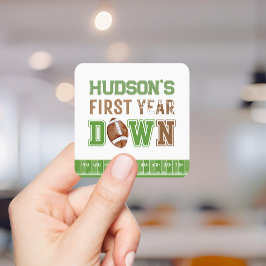 1年目突破 フットボール 1歳誕生日 スクエアシール