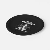 1年結婚した間おもしろい1周年 ペーパープレート (アングル)