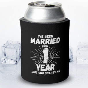 1年結婚した間おもしろい1周年 缶クーラー