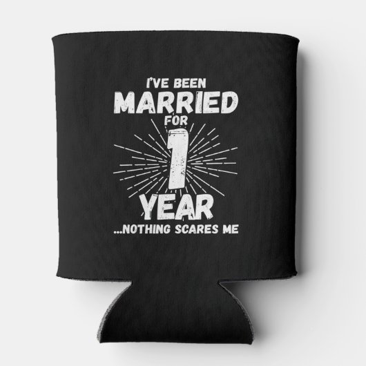 1年結婚した間おもしろい1周年 缶クーラー (裏面)