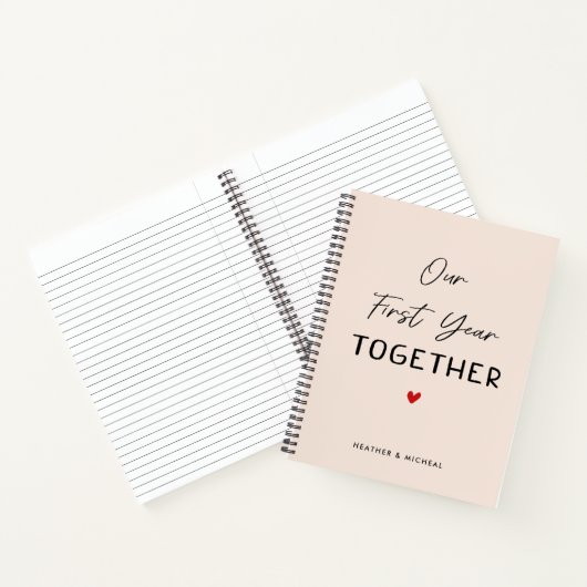 1年記念ジャーナルを一緒に私たちの最初の年 ノートブック (内部)