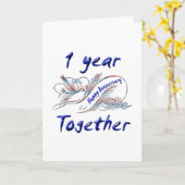 1年記念日 カード (黄色い花)