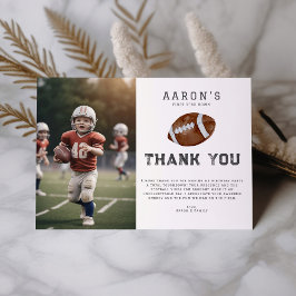 1年連続サッカーの誕生日パーティー サンキューカード