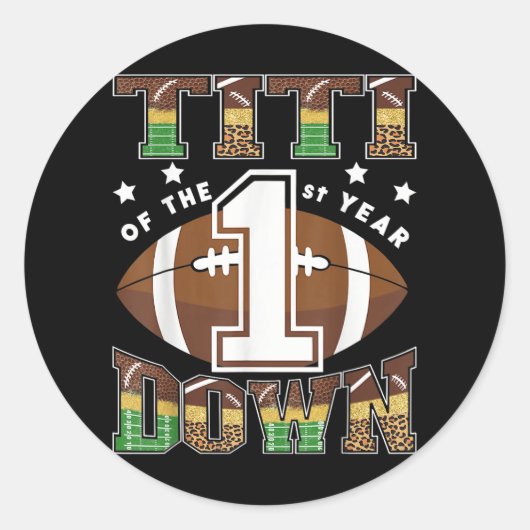 1年連続サッカー第1戦の誕生日 ラウンドシール (正面)