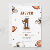 1年連続サッカー | 誕生日1 招待状 (正面)