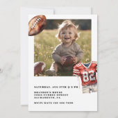 1年連続1回目のサッカー誕生日 招待状 (裏面)