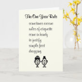 1年遅れのルール - 遅れた結婚おめでとう カード (黄色い花)