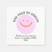 1年間のスマイル誕生日乳児追加詳細 スタンダードカクテルナプキン (正面)